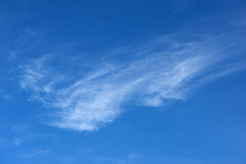 Air clouds in the blue sky. Nature background