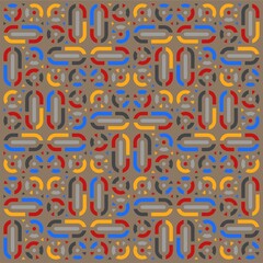 Beautiful of Colorful Circle, Repeated, Abstract, Illustrator Pattern Wallpaper. Image for Printing on Paper, Wallpaper or Background, Covers, Fabrics