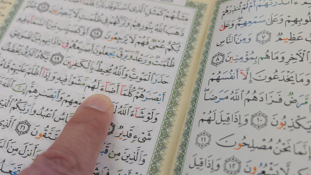 Arab Man Reading The Quran