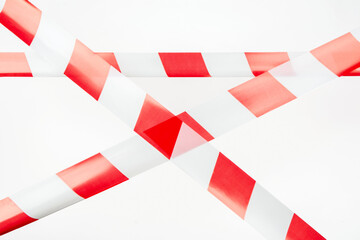 Signal tape on a white background. Insulated tape