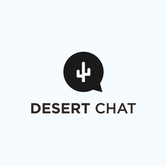 cactus chat logo. cactus icon