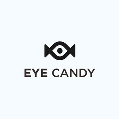 candy eye logo. candy icon