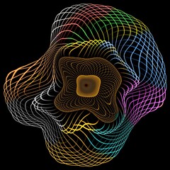 abstract mózg fraktal geometria spirala - obrazy, fototapety, plakaty