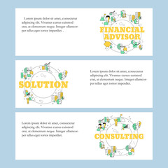 Business consulting, Business solution and Financial adviser concepts
