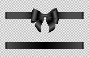 black bow and ribbon