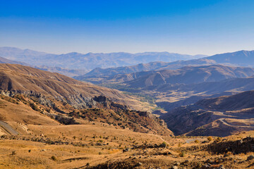 Fototapeta na wymiar Beautiful Landscape at the Selim Pass in Armenia.