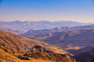 Naklejka na ściany i meble Beautiful Landscape at the Selim Pass in Armenia.