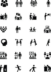 Fototapeta premium The Set of Human Icons