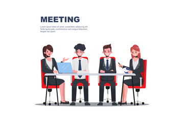 Business people meeting in office teamwork organization.