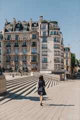 woman walking on the street