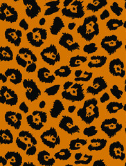 Seamless leopard pattern, animal print.