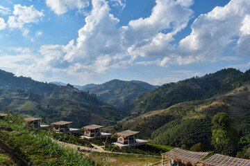 Obraz premium village in the mountains