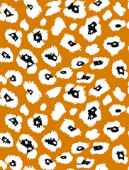 Fototapeta premium Seamless leopard pattern, animal print.