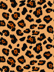 Seamless leopard pattern, animal print.