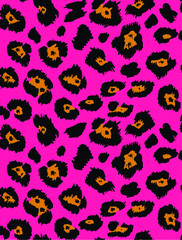 Seamless leopard pattern, animal print.