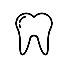 Teeth line flat vector icon for mobile application, button and website design. Illustration isolated on white background. EPS 10 design, logo, app, infographic.