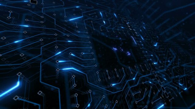 Data futuristic concept circuit board with word Big Data