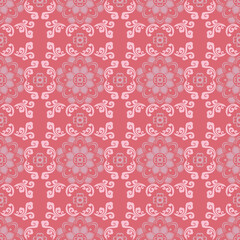 Retro vintage Chinese traditional pattern seamless background spiral curve cross cloud flower