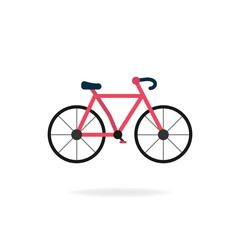 Colorful bike symbol. Isolated vector.