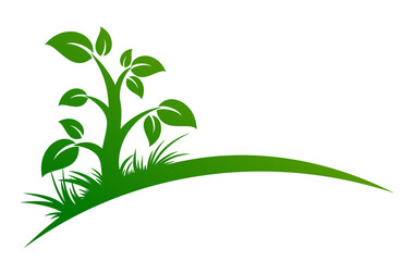The stylized green forest symbol.
