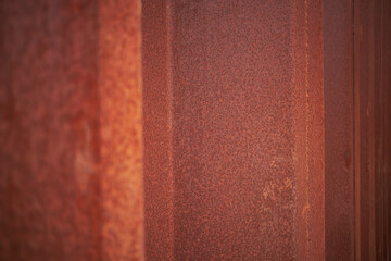 Fototapeta premium Rusty steel metal building