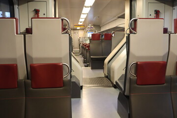 Fototapeta premium passenger wagon interior with seats