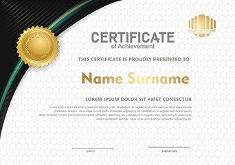 certificate template with circular angel and line ornament modern pattern,diploma, size a4  Vector illustration