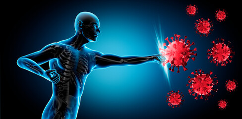 Fight against Corona Virus - 3D illustration