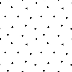 Black and white seamless pattern with triangles. Vector illustration