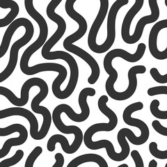 Abstract black and white seamless pattern. Vector illustration