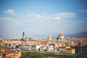 Fototapeta na wymiar Florence view from the air