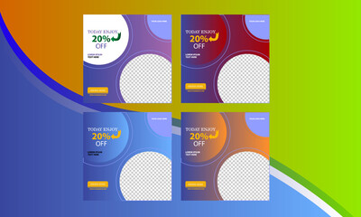 facebook & instagram fast food offer post template