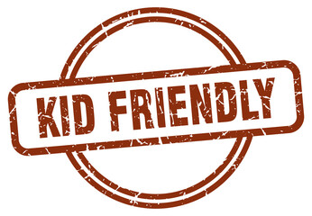 kid friendly grunge stamp. kid friendly round vintage stamp