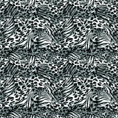 Seamless leopard pattern, animal print.