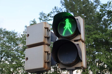 traffic pedestrian symbols at station