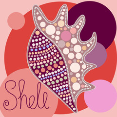 stylized seashell vector illustration