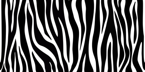 Obraz na płótnie Canvas Zebra print. Vector skin zebra seamless pattern for textile, fabric, wallpaper, wrapping paper, poster, background, web. Wild zebra striped lines. Realistic animal texture. Fashion textile