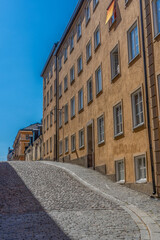 Old houses in Stockholm. Sodermalm district. Sweden. Scandinavia.