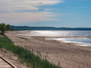 Clear Beach on Baltic Sea near city Kunda Estonia