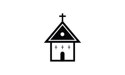 Church building religion architecture  vector illustration 