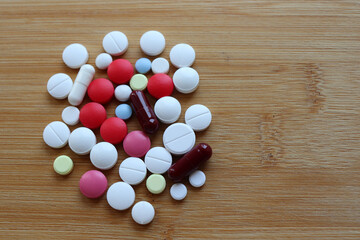 Fototapeta na wymiar Tablets, pills, capsules.Polypharmacy.