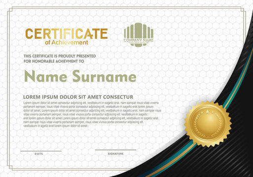 certificate template with circular angel and line ornament modern pattern,diploma.