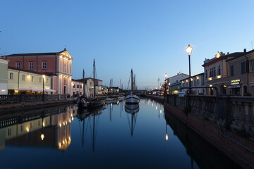 Fototapeta premium porto canale turistico di cesenatico