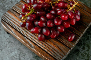 Red juicy grapes. Grape close-up