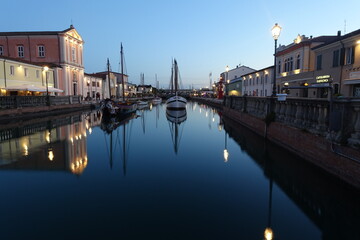 canale di Cesenatico al tramonto