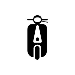 icon scooter motorcycle single icon graphic design