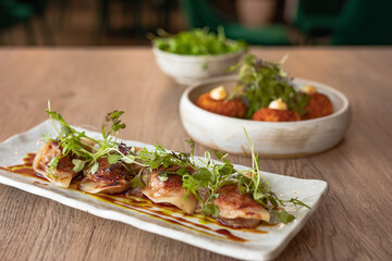 Sushi restaurant food photo 