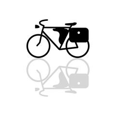 Bicycle icon on white background. Vector illustration.