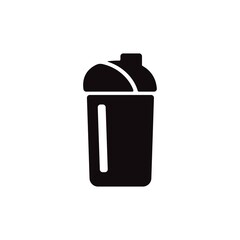 Sports shaker icon isolated on white background. Protein shake symbol.