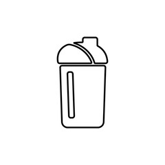 Sports shaker icon isolated on white background. Protein shake symbol.